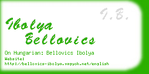 ibolya bellovics business card